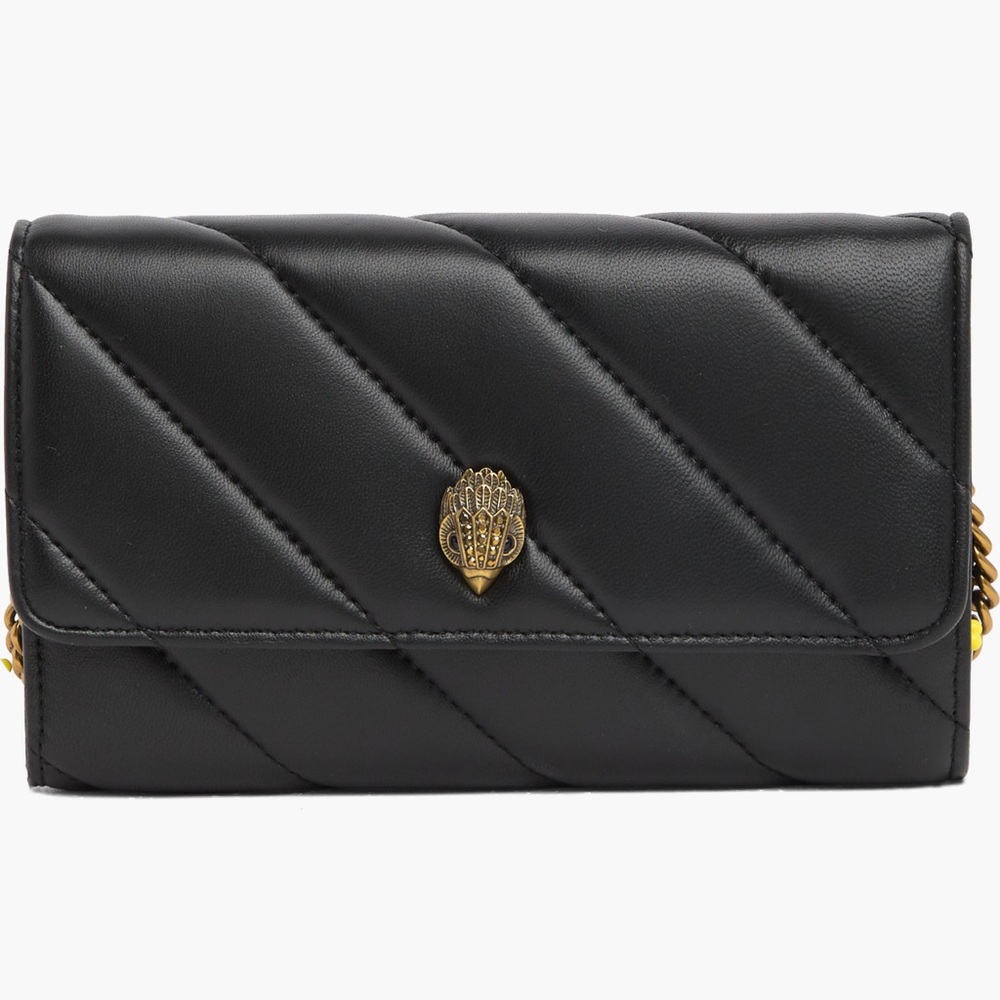 Kurt Geiger Black Quilted Wallet Bag